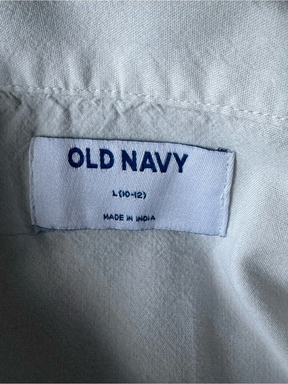 Old Navy Boys White Short-Sleeve Button-Down Shirt with Beach Print